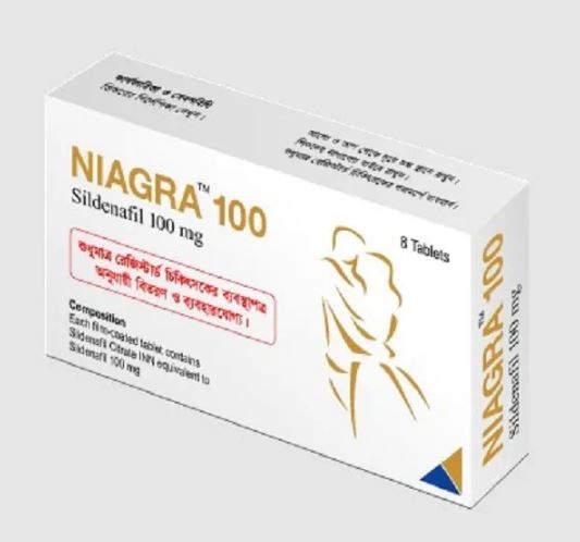 Niagra 100 mg Tablet 8's pack